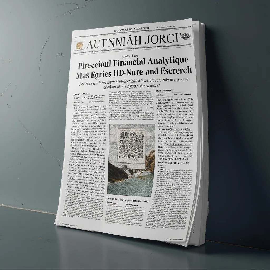 Publication dans un journal financier